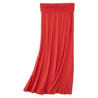 Mossimo Supply Co. Juniors Solid Fold Over Maxi Skirt   Hot Coral M(7 9)