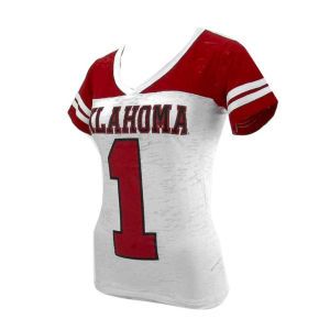 Oklahoma Sooners NCAA Womens Wingback Burnout Jersey