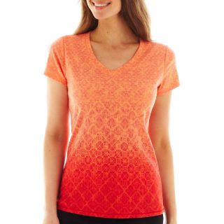 Made For Life Short Sleeve Ombré Graphic Tee, Nectarine/raspbrry, Womens