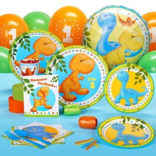 Little Dino 1st Birthday Standard Party Pack for 16