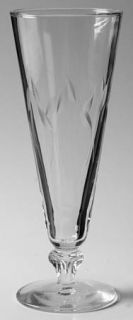 Libbey   Rock Sharpe Simplicity Pilsner Glass   Stem #3004,Gray Cut C1131,Stemme