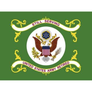 Armed Forces Flag   US Army Retired   3 x 4