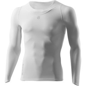 Skins Compression Mens RY400 Long Sleeve Top White , Size S   B43005005