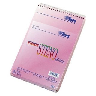 TOPS Spiral Steno book   Pink (80 Sheets Per Pads)