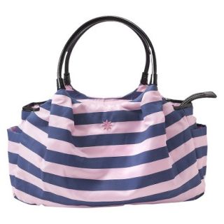 JP Lizzy Stripe Allure Diaper Bag   Navy/Pink