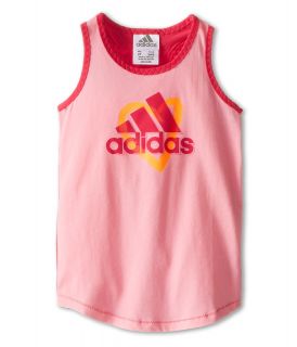 adidas Kids Boyfriend Ruffle Tank Girls Sleeveless (Pink)
