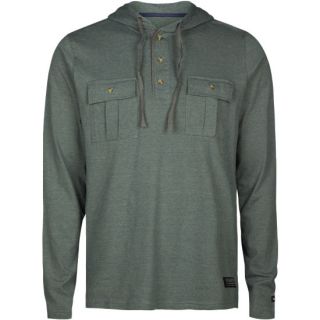 Kindling Mens Hooded Henley Blue In Sizes Small, X Large, Large, Xx Large,