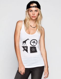 All Icon Womens Tank White In Sizes Small, Medium, X Large, Large, X Small