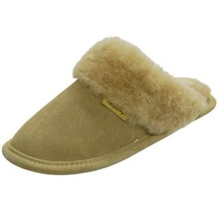 Womens Brumby Shearling Scuff Slippers   Chestnut 10.0