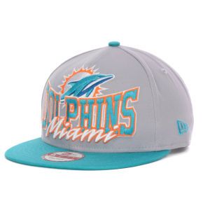 Miami Dolphins New Era NFL Gray Out and Up 9FIFTY Snapback Cap