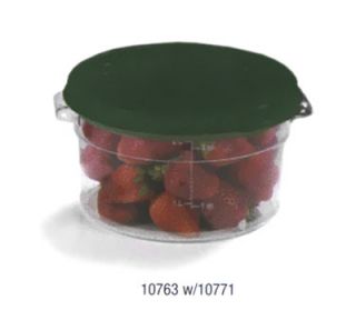 Carlisle 2 qt Round Food Storage Container   Stackable, Clear