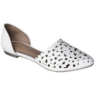 Womens Mossimo Lainey Perforated Two Piece Flats   White 7