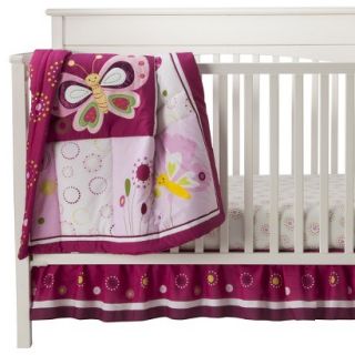 Pink Butterfly 3pc Crib Set