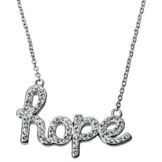 Hope Pendant Necklace   Silver/White