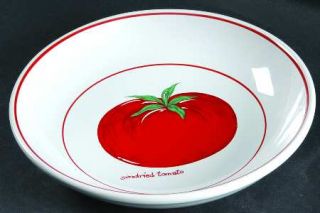 Over And Back Sundried Tomato 9 Individual Pasta Bowl, Fine China Dinnerware  