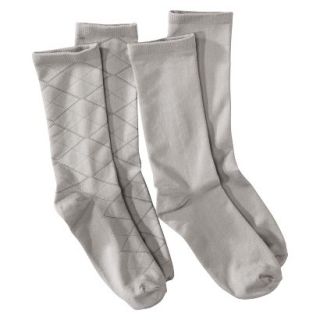 Merona Womens 2 Pack Crew Socks   Argyle Texture One Size Fits Most