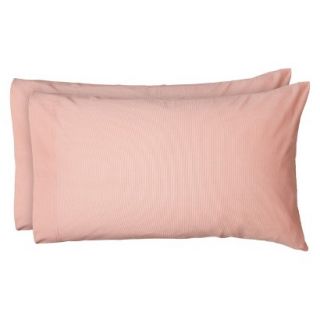 Room Essentials Jersey Pillow Case Set   Peach Stripe (King)