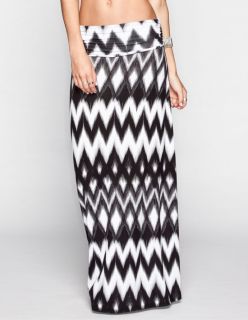 Ethnic Diamond Print Maxi Skirt Black/White In Sizes Small, Large, Me