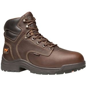 Timberland Mens 6 Inch Titan Composite Safety Toe Waterproof Dark Brown Boots, Size 10.5 W   90665