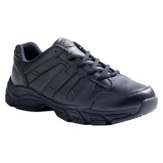 Mens Dickies Athletic Lace Genuine Leather Slip Resistant Sneakers   Black 8