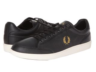 Fred Perry Hopman Leather Mens Lace up casual Shoes (Black)