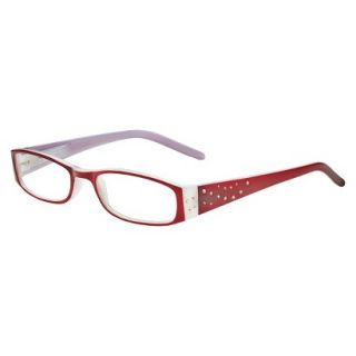 ICU Crystal Rectangle Rhinestone Reading Glasses With Sparkle Case   +1.25