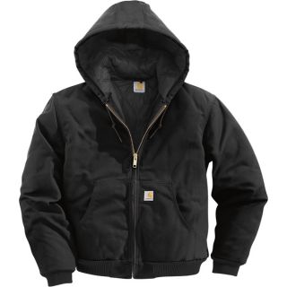 Carhartt Duck Active Jacket   Quilt Lined, Black, 3XL, Big Style, Model J140