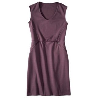 Mossimo Womens Ponte Sleeveless Dress w/ Zippered Pockets   Berry Lacquer XL