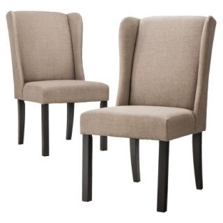 Dining Chair Emerson Wingback Dining Chair   Grey (Set of 2)