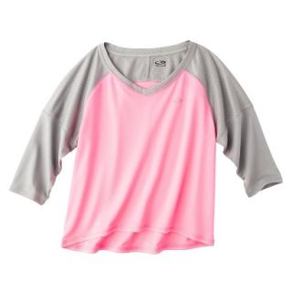 C9 by Champion Girls Long Sleeve Cropped Dance Top   Flamingo XL
