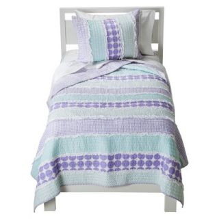Castle Hill Maddie Quilt Set   Purple/Turquoise (Full/Queen)
