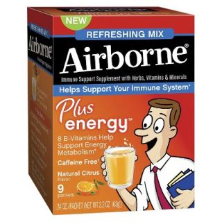 Airborne Immune Supplement + Energy Mix Citrus   9 Packets