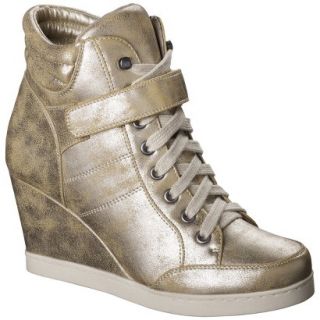 Womens Xhilaration Sandra Sneaker Wedge   Gold 7