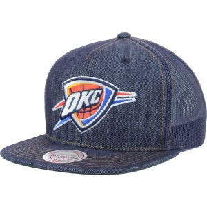 Oklahoma City Thunder Mitchell and Ness NBA Denim Trucker Hat