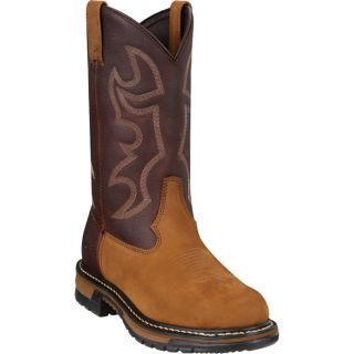 Rocky 11 Inch Branson Roper Pull On Western Boot   Brown, Size 9, Model 2732