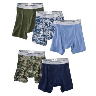 Fruit Of The Loom Boys 5 pack Prints and Solids Boxer Briefs   Multicolor S