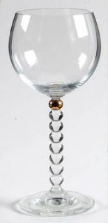 Mikasa Pearl Gold Wine Glass   One Gold Ball,      Ball Stem
