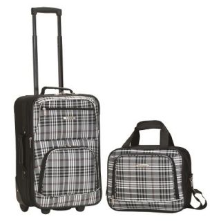 Rockland 19 Rolling Carry On With Tote   Black Cross