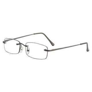 ICU Plastic Rimless Rectangle Readers With Case   +3.00