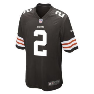 NFL Cleveland Browns (Johnny Manziel) Mens Football Home Game Jersey   Seal Bro