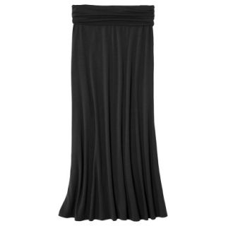 Mossimo Supply Co. Juniors Solid Fold Over Maxi Skirt   Black XXL(19)