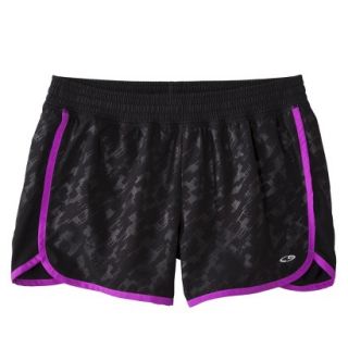 C9 by Champion Womens Woven Run Short   Black/Purple XS