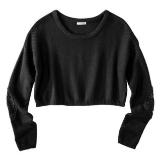 Xhilaration Juniors Cropped Sweater   Black S(3 5)