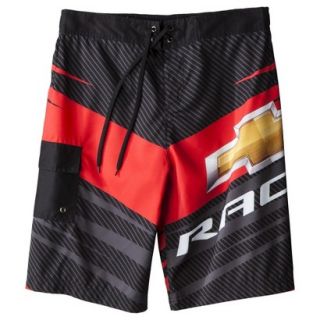 Mens 11 Chevrolet Black and Red Racing Boardshort   XXL