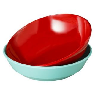 Room Essentials Round Melamine Pasta Bowls Set of 4   Red/Blue