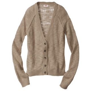 Mossimo Supply Co. Juniors Pointelle Back Cardigan   Tan XL(15 17)
