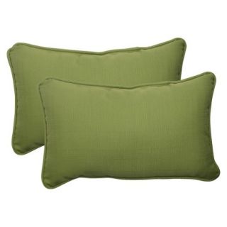 Outdoor 2 Piece Rectangular Toss Pillow Set   Green Forsyth Solid