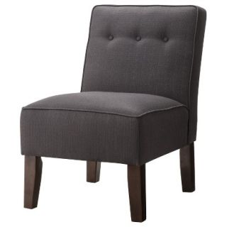Skyline Armless Upholstered Chair Burke Armless Slipper Chair   Charcoal with