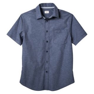 Mossimo Supply Co. Mens Short Sleeve Poplin Button Down   In The Navy XL