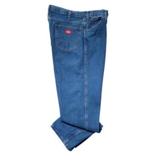 Dickies Mens Regular Fit 5 Pocket Jean   Stone Washed Blue 33x30